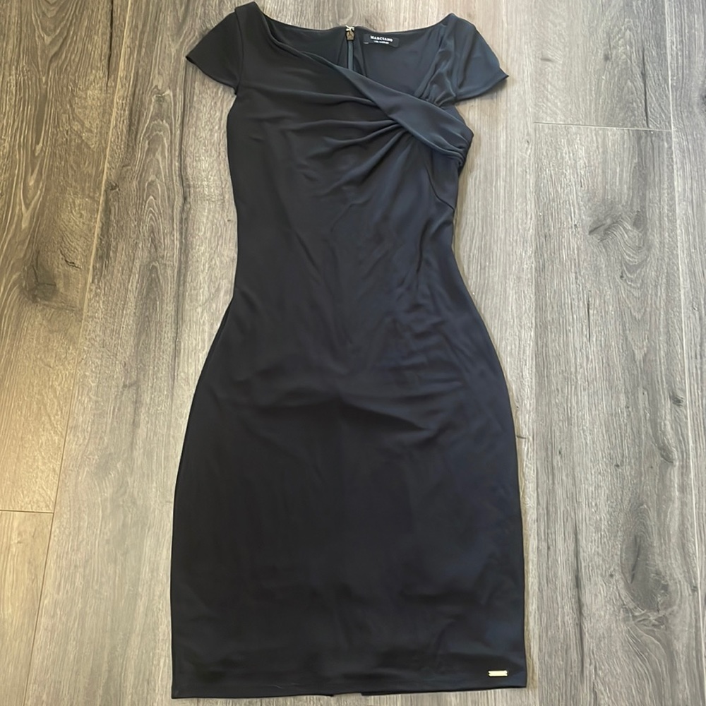 Guess by Marciano Classic Elegant Polished Sophisticated Refined black dress
